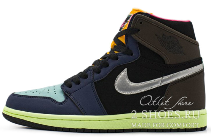 Кроссовки Nike Air Jordan 1 High Tokyo Bio Hack 555088-201 разноцветные