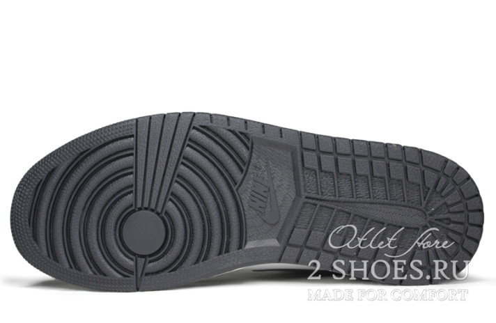 Кроссовки Nike Air Jordan 1 High Twist Black White 555088-010 белые, черные, кожаные, фото 3