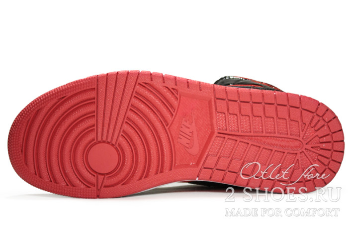 Кроссовки Nike Air Jordan 1 Mid Hot Punch Black BQ6472-600 черные, красные, фото 3