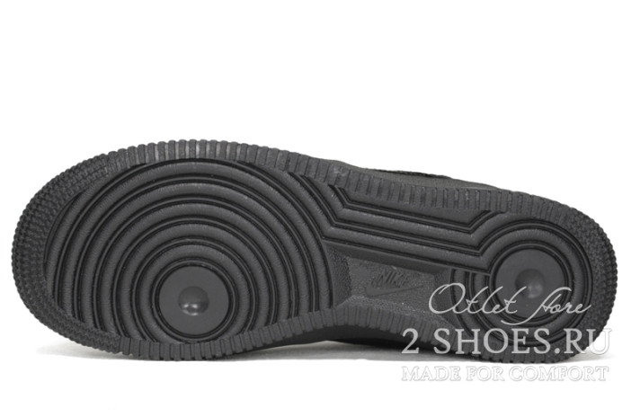 Кроссовки Nike Air Force 1 Low Stussy Black CZ9084-001 черные, фото 4