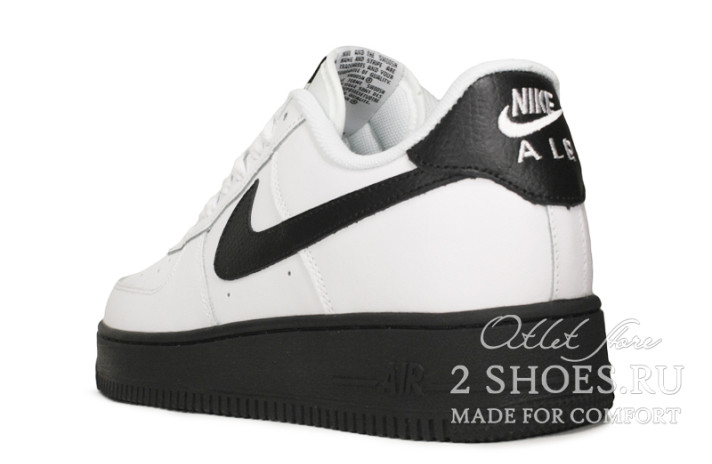 Кроссовки Nike Air Force 1 Low Winter White Black Midsole  белые, кожаные, фото 2