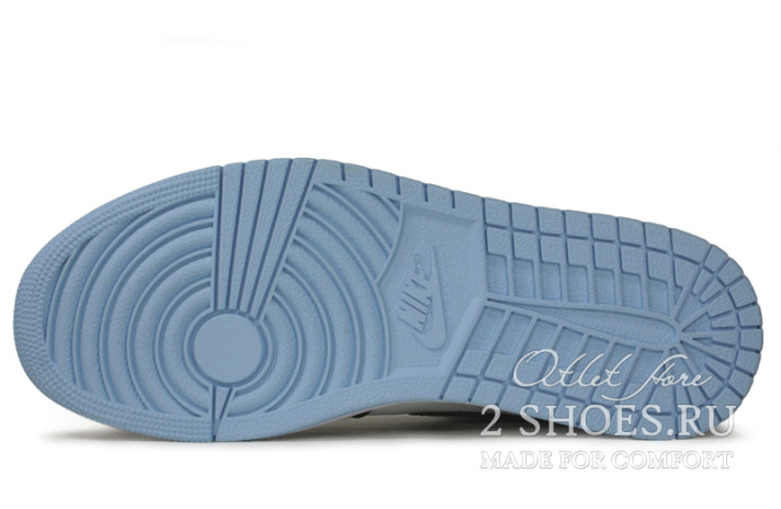 Кроссовки Nike Air Jordan 1 High UNC Patent CD0461-401 синие, кожаные, фото 4
