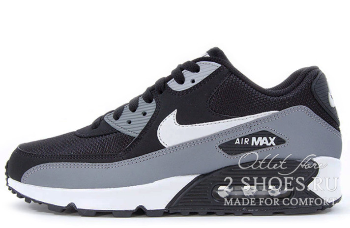 Кроссовки Nike Air Max 90 Black Cool Grey AJ1285-018 черные