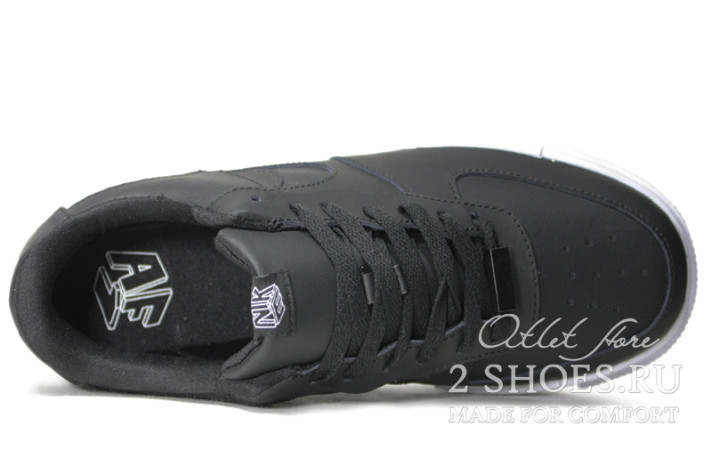 Кроссовки Nike Air Force 1 Pixel Black White CK6649-001 черные, кожаные, фото 3