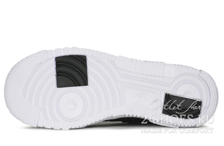 Кроссовки Nike Air Force 1 Pixel Black White CK6649-001 черные, кожаные, фото 4