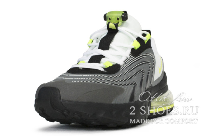 Кроссовки Nike Air Max 270 React Eng Neon Anthracite Grey CW2623-001 серые, фото 1