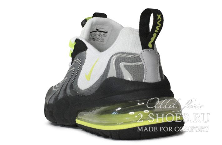 Кроссовки Nike Air Max 270 React Eng Neon Anthracite Grey CW2623-001 серые, фото 2