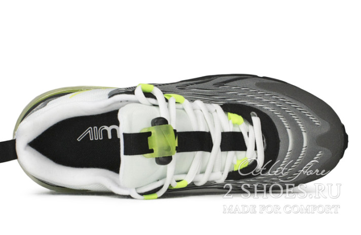 Кроссовки Nike Air Max 270 React Eng Neon Anthracite Grey CW2623-001 серые, фото 3