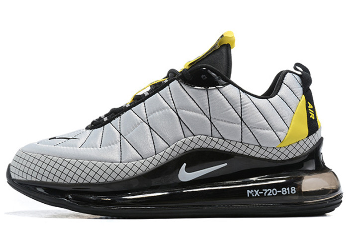 Кроссовки Nike Air Max 720 818 Grey Black Yellow  серые