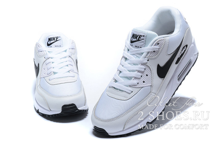 Кроссовки Nike Air Max 90 White Black 325213-131 белые, фото 3