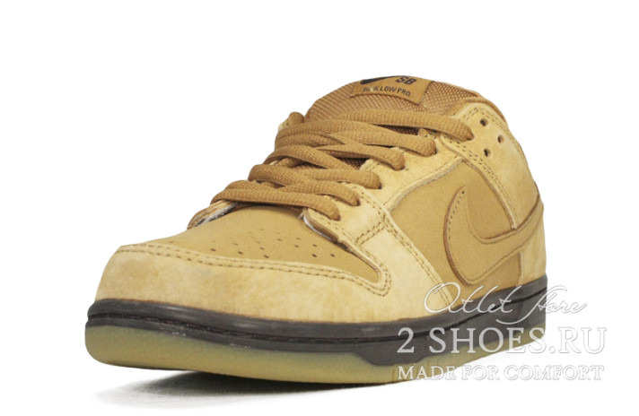 Кроссовки Nike Dunk SB Low Wheat Baroque BQ6817-204 желтые, фото 1