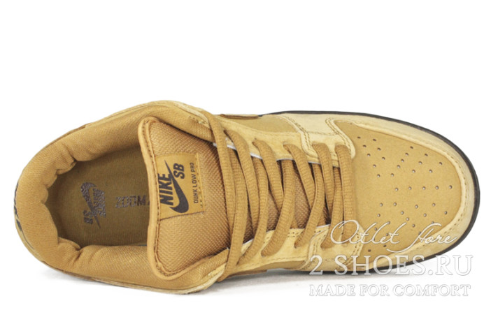 Кроссовки Nike Dunk SB Low Wheat Baroque BQ6817-204 желтые, фото 3