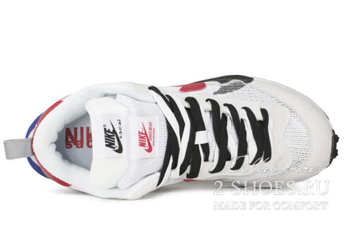 Кроссовки Nike Sacai Vaporwaffle Sport Fuchsia Game Royal CV1363-100 белые, фото 3