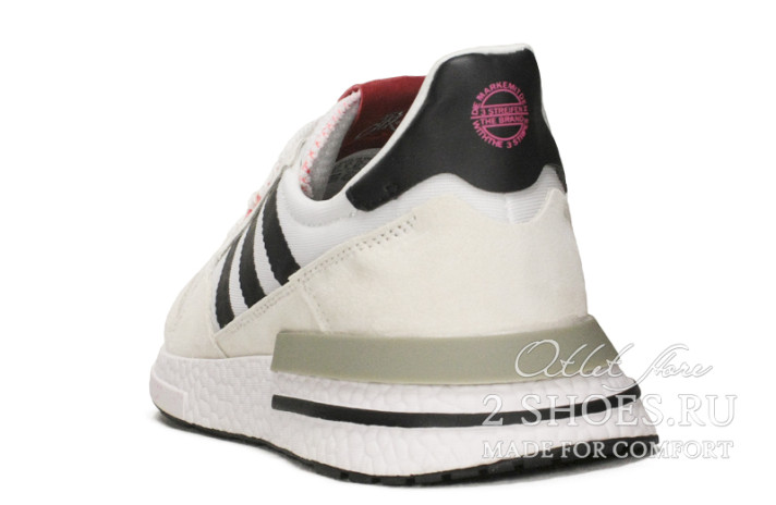 Кроссовки Adidas ZX 500 RM White Black Red G27577 белые, фото 2