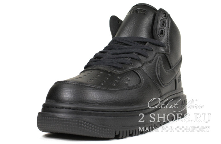 Кроссовки Nike Air Force 1 High Boot Gore-Tex Black DA0418-001 черные, кожаные, фото 1