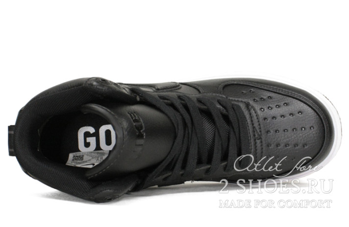 Кроссовки Nike Air Force 1 High Boot Gore-Tex Black White  черные, кожаные, фото 3