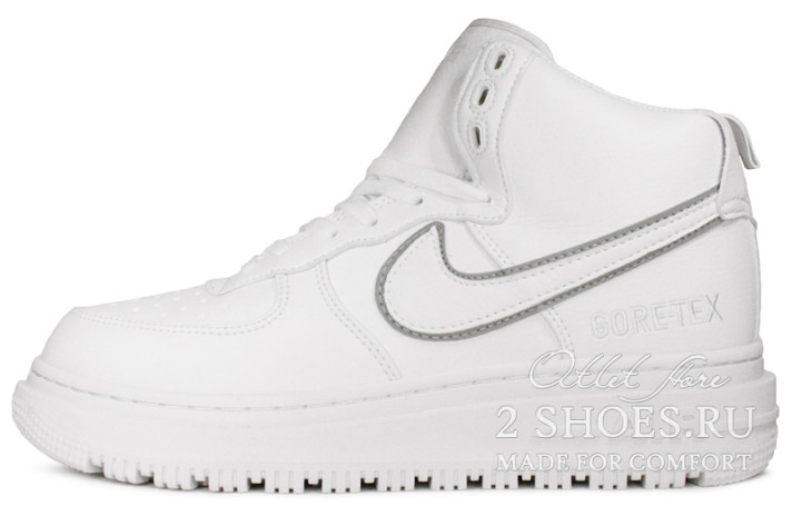 Кроссовки Nike Air Force 1 High Boot Gore-Tex White CT2815-100 белые, кожаные