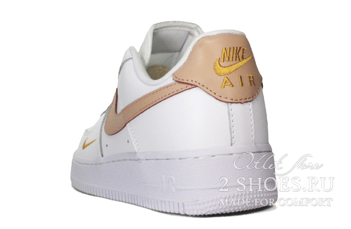 Кроссовки Nike Air Force 1 Low White Rust Pink CZ0270-103 белые, кожаные, фото 2