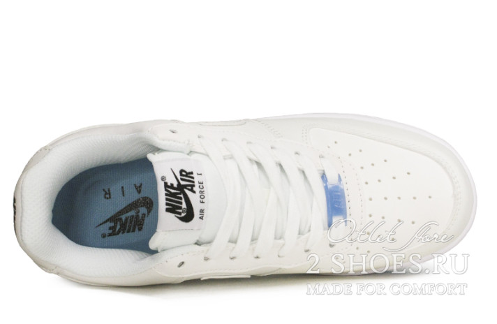 Кроссовки Nike Air Force 1 Low UV Reactive Swoosh DA8301-101 белые, кожаные, фото 3