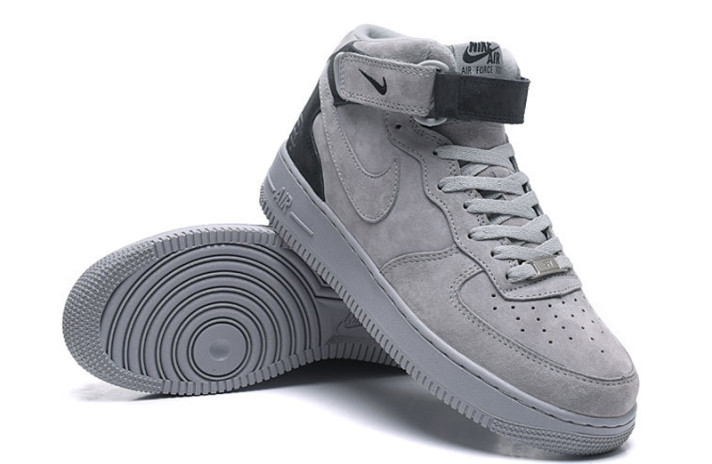 Кроссовки Nike Air Force 1 Mid Reigning Champ Dark Grey 807618-200 серые, фото 4