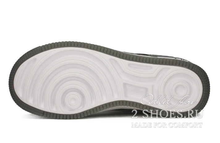 Кроссовки Nike Air Force 1 Shadow White Grey CK6561-100 белые, серые, кожаные, фото 4