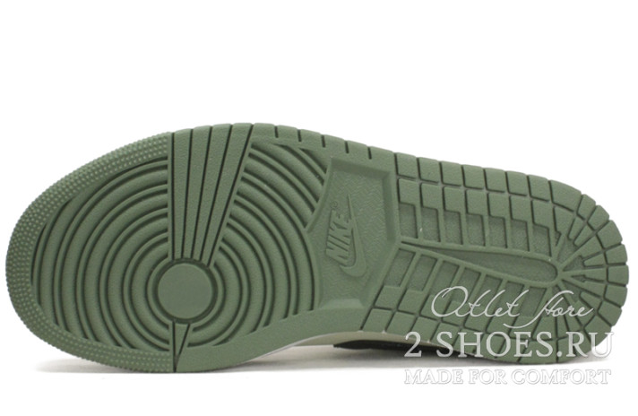 Кроссовки Nike Air Jordan 1 Mid Dutch Green CZ0774-300 белые, зеленые, фото 4