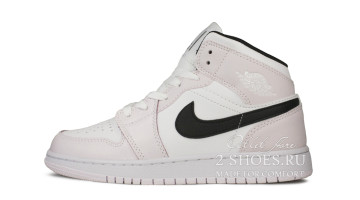 Кроссовки женские Nike Air Jordan 1 Mid Light Pink White Black