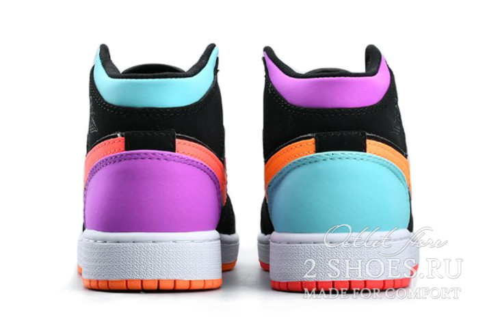Кроссовки Nike Air Jordan 1 Mid Multi Color 554725-083 разноцветные, фото 3
