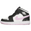 Кроссовки женские Nike Air Jordan 1 Mid White Black Light Arctic Pink