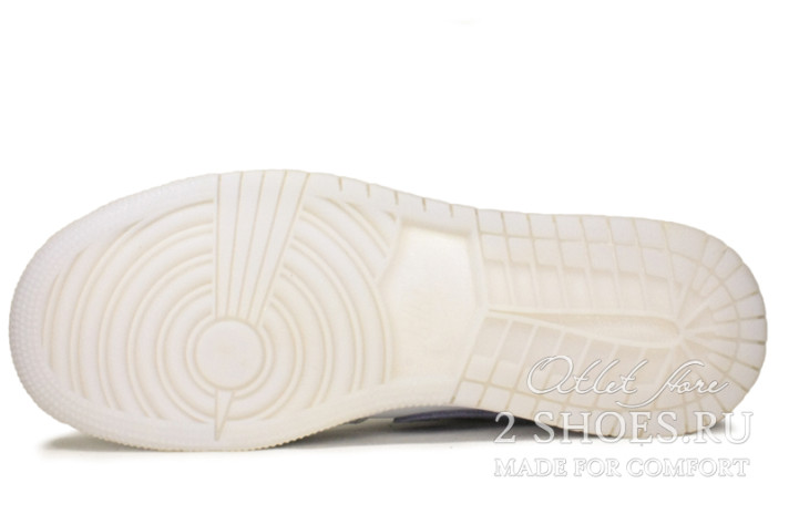 Кроссовки Nike Air Jordan 1 Mid Winter Wolf Grey Aluminum  серые, фото 3
