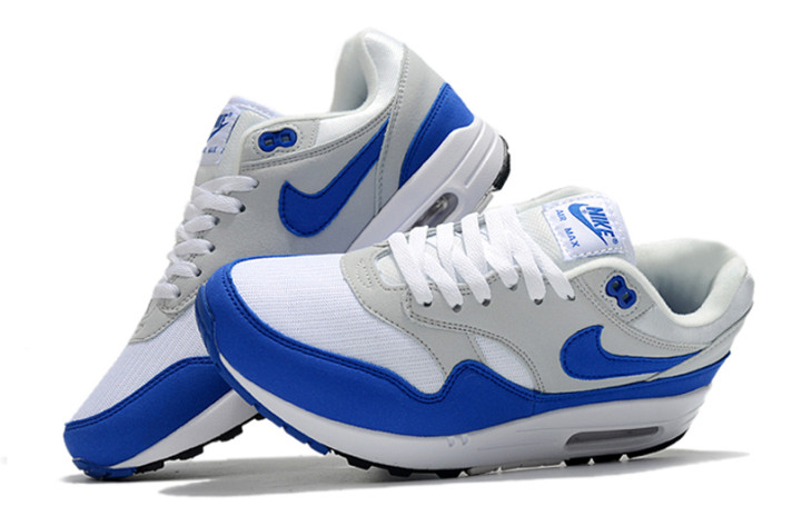 Кроссовки Nike Air Max 1 Anniversary Blue 908375-102 белые, фото 1