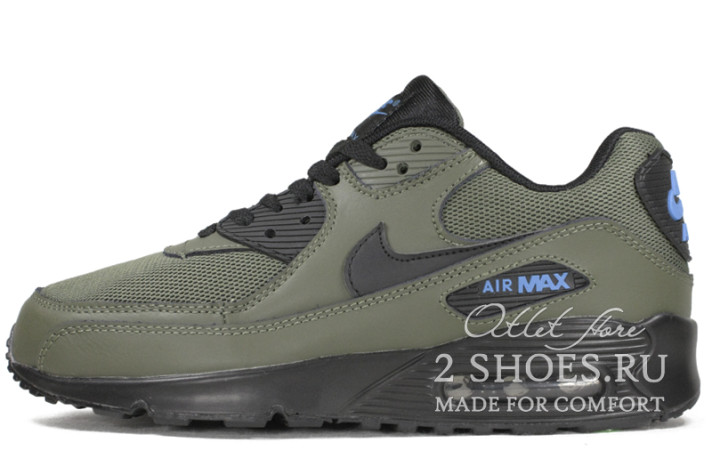 Кроссовки Nike Air Max 90 Alligatore Green Black 537384-302 зеленые