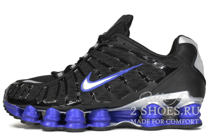 Кроссовки Nike Shox TL Black Blue  черные