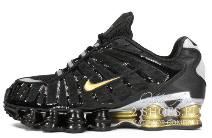 Кроссовки Nike Shox TL Neymar Black Gold BV1388-001 черные