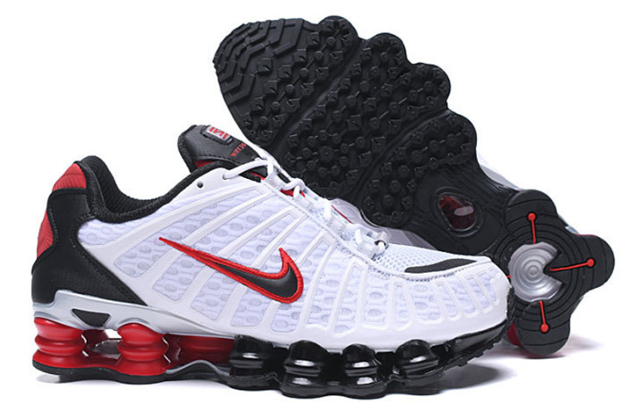 Кроссовки Nike Shox TL White Black Red  белые, фото 1