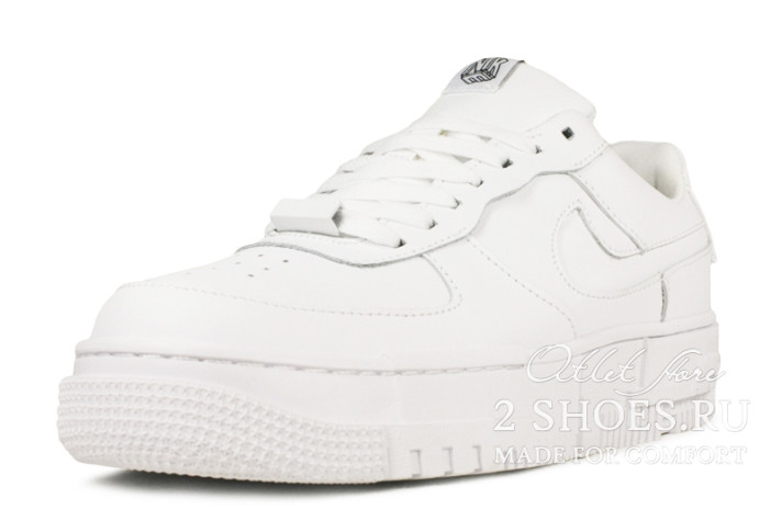 Кроссовки Nike Air Force 1 Pixel White CK6649-100 белые, кожаные, фото 1