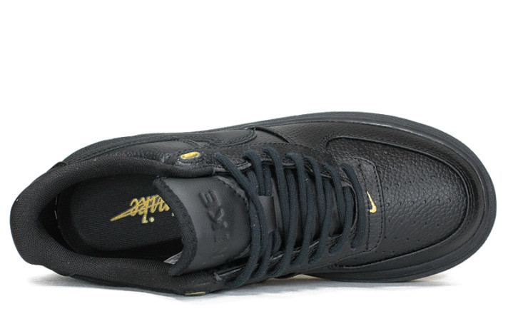 Кроссовки Nike Air Force 1 Low Luxe Black Bucktan Gum DB4109-001 черные, кожаные, фото 3