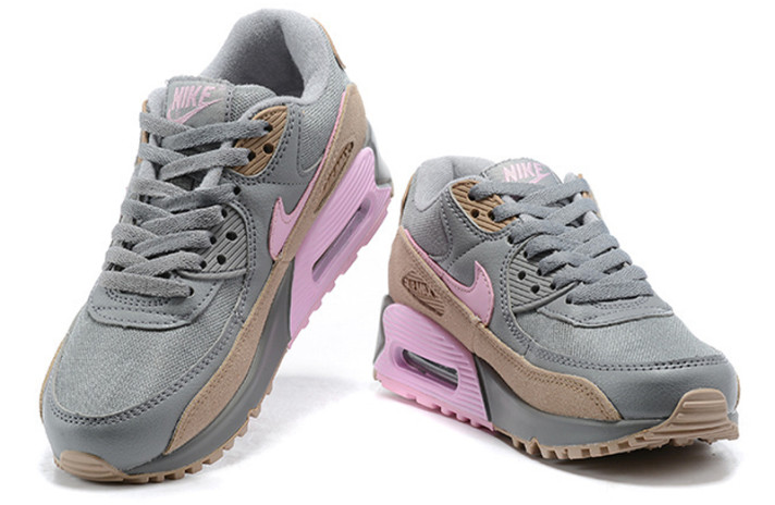 Кроссовки Nike Air Max 90 Vast Pink Wolf Grey CW7483-001 серые, фото 2