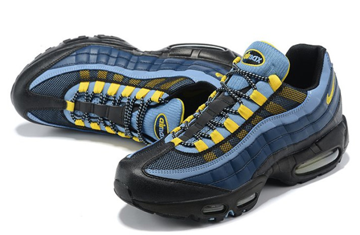 Кроссовки Nike Air Max 95 Memphis Grizzlies World Indigo Speed Yellow CT1805-400 синие, кожаные, фото 1 Кроссовки Nike Air Max 95 Memphis Grizzlies World Indigo Speed Yellow CT1805-400 синие, кожаные, фото 1