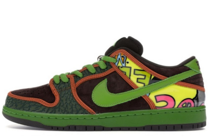 Кроссовки Nike Dunk SB Low De La Soul 2015 789841-332 зеленые