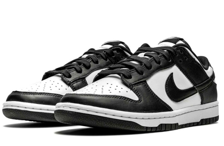 Кроссовки Nike Dunk SB Low Panda Black White  DD1391-100 белые, черные, кожаные, фото 1