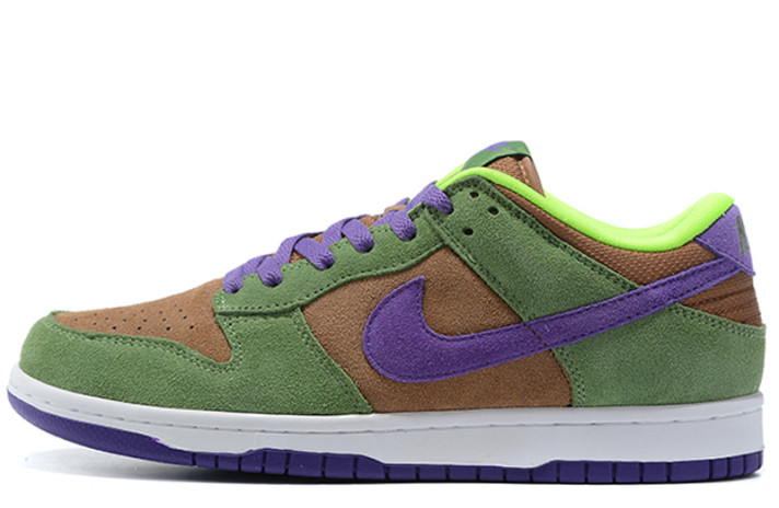 Кроссовки Nike Dunk SB Low Veneer Autumn Green Purple DA1469-200 зеленые, фото 1