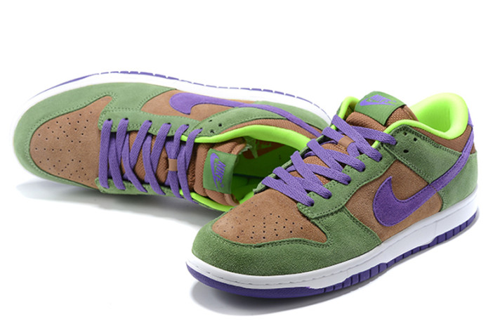 Кроссовки Nike Dunk SB Low Veneer Autumn Green Purple DA1469-200 зеленые, фото 1