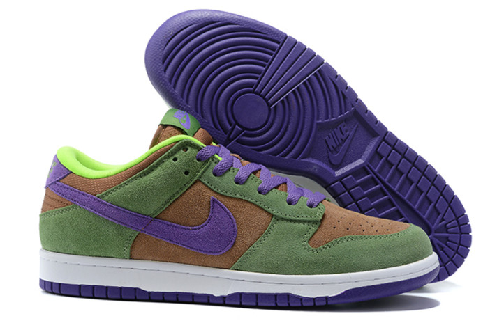 Кроссовки Nike Dunk SB Low Veneer Autumn Green Purple DA1469-200 зеленые, фото 2
