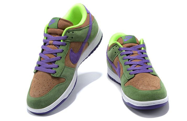 Кроссовки Nike Dunk SB Low Veneer Autumn Green Purple DA1469-200 зеленые, фото 3