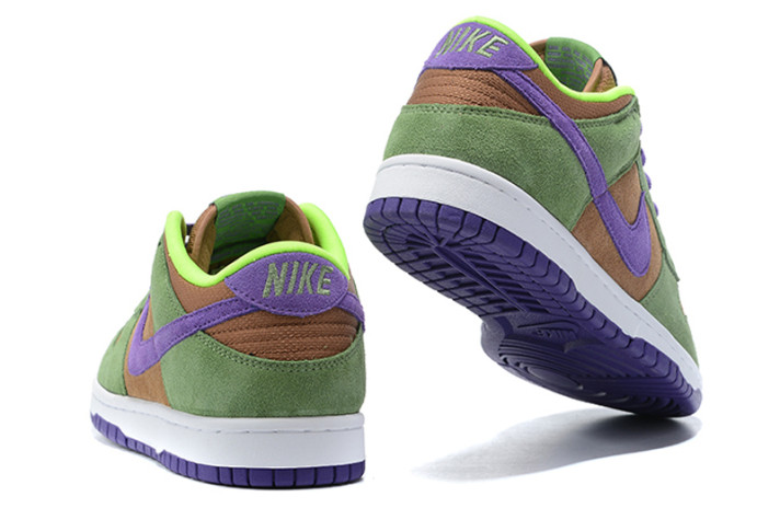 Кроссовки Nike Dunk SB Low Veneer Autumn Green Purple DA1469-200 зеленые, фото 4