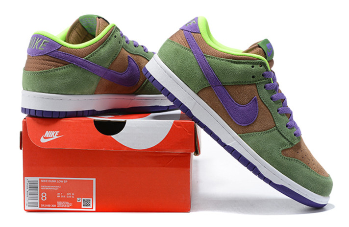 Кроссовки Nike Dunk SB Low Veneer Autumn Green Purple DA1469-200 зеленые, фото 5