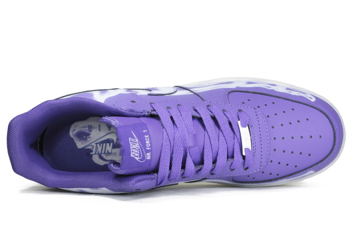 Кроссовки Nike Air Force 1 Low Purple Skeleton Halloween CU8067-500 синие, кожаные, фото 3