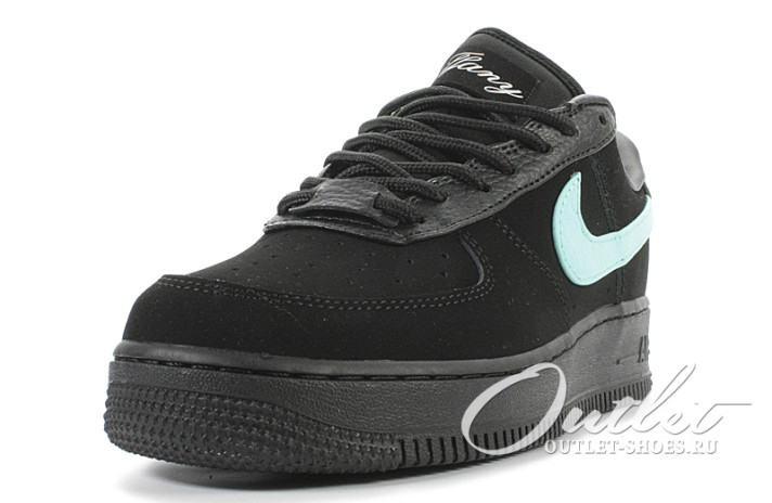Кроссовки Nike Air Force 1 Low Tiffany & Co 1837 Black DZ1382-001 черные, фото 1