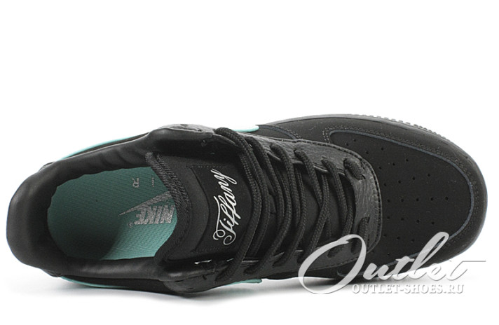Кроссовки Nike Air Force 1 Low Tiffany & Co 1837 Black DZ1382-001 черные, фото 3
